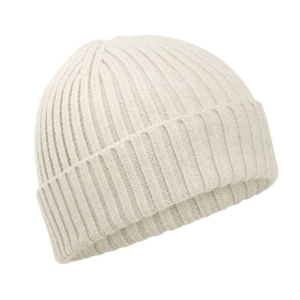 Beechfield Childrens/Kids Natural Cotton Beanie / Almond